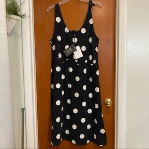 Black & white polka dot dress